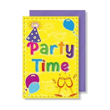 6 Wenskaarten met envelop - Party time