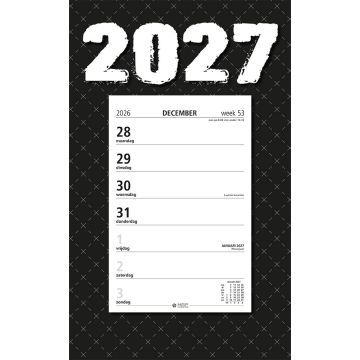 Weekscheurkalender 2027 - Week begint op Maandag