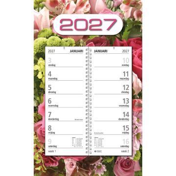 Omlegweekkalender 2027 - Week start op Zondag