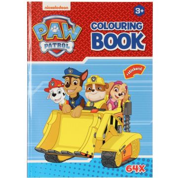 Paw Patrol kleurboek + stickers – rood - 64x