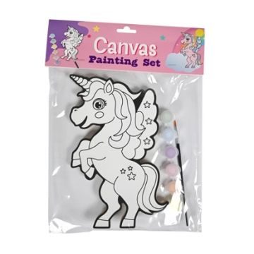 Canvas Unicorn - inclusief verf en kwast