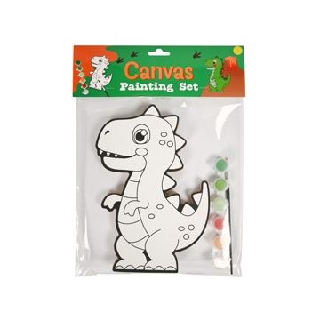 Canvas Dino - inclusief verf en kwast