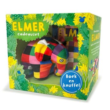 Elmer boek en knuffel cadeauset - David McKee