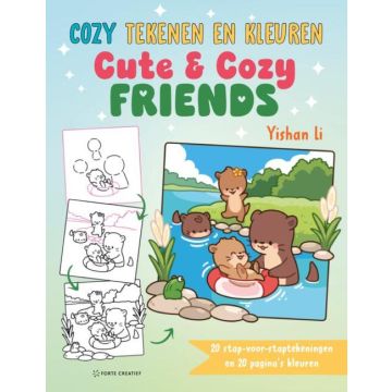 Cozy tekenen en kleuren - Cute & Cozy Friends