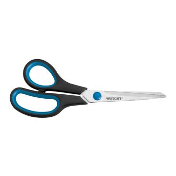 Schaar Westcott Easy Grip 21cm, RVS, Soft Grip, Linkshandig