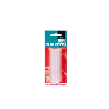 Bison Glue Sticks Hobby 12 Stuks - Doorsnee 7 mm Transparant