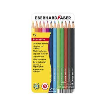 Eberhard Faber Kleurpotloden Classic, 12 stuks in Metalen Etui