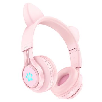 Hoco Bluetooth Hoofdtelefoon voor Kinderen - Roze