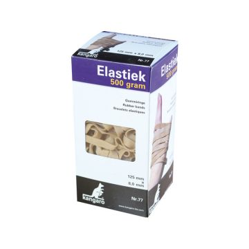 Elastiek Kangaro nr. 77 125x8,0mm 500gr Naturel