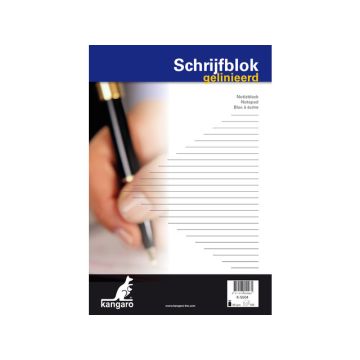 Schrijfblok Kangaro A4 Lijn 60 grs 100 Blad