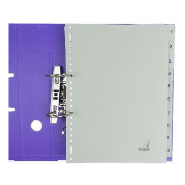 Tabblad ECO Kangaro A4 Cijfers 180 gr Grijs Karton 23R 10-Delig FSC