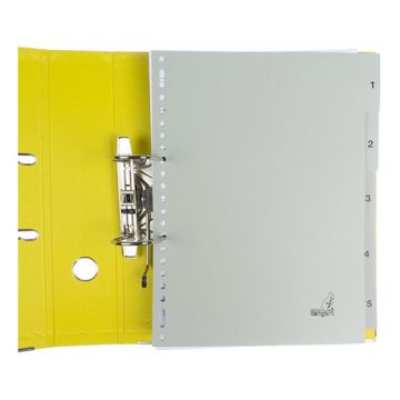 Tabblad ECO Kangaro A4 Cijfers 180 gr Grijs Karton 23R 5-Delig FSC