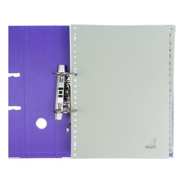 Tabblad ECO Kangaro A4 Cijfers 180 gr Grijs Karton 23R 20-Delig FSC