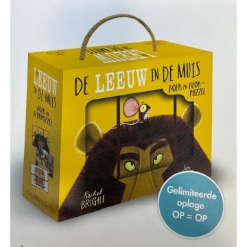 De leeuw in de muis - Rachel Bright - boek & blokpuzzel Koffertje