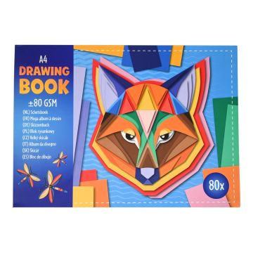 Kleurrijke dieren Tekenboek - A4 - 80 vel