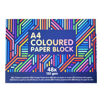 A4 Gekleurd Papier Blok