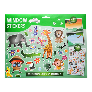 Raamstickers - set van 150 stickers - Jungle