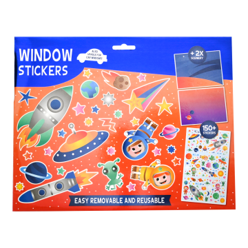 Raamstickers - set van 150 stickers - Ruimte
