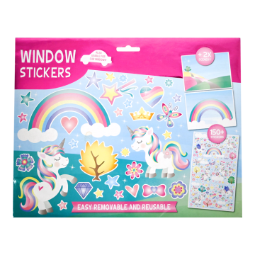 Raamstickers - set van 150 stickers - Unicorn