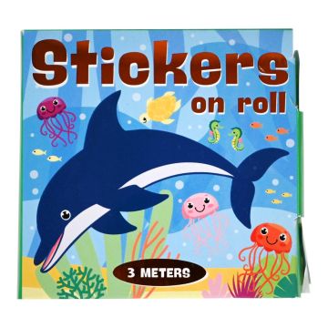Stickers op rol - Oceaan dieren - Beloningsstickers - 3 meter