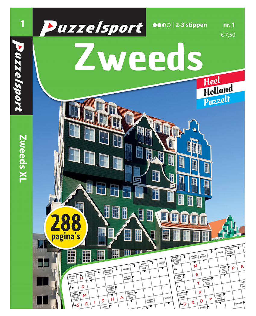 Puzzelsport - Puzzelboek - Zweeds 2-3* - 288 pagina's - Nr.1