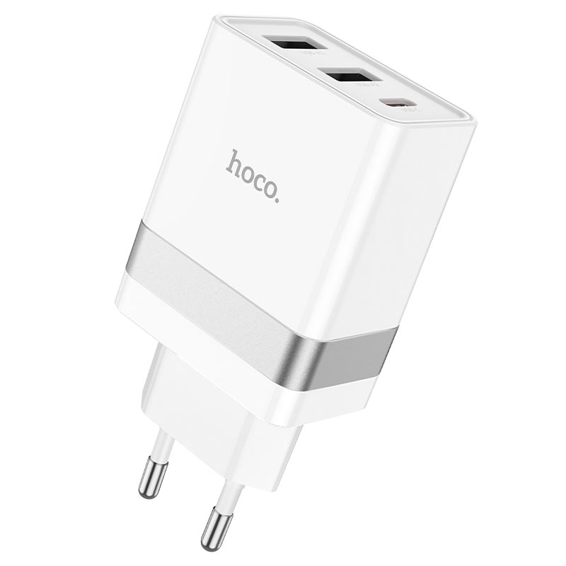 Hoco N21 Smartphone oplader - Snellader 2 x USB + USB-C - QuickCharge 3.0 - PD20W